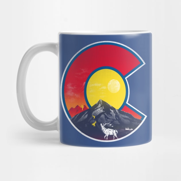 elk colorado flag by inkzella